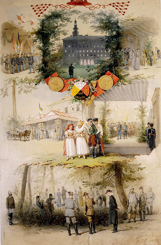 Meeting of Alexander Three and the Emperor Franz-Joseph in Kremzire 